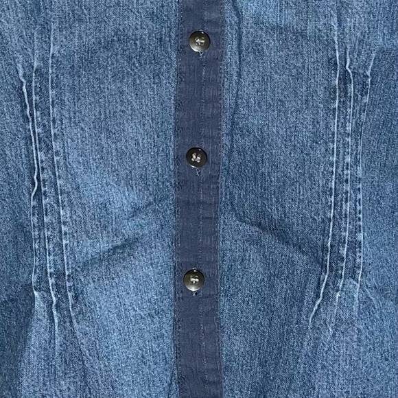 J. Jill Petite Women’s Long Sleeves Denim Blouse size LP - Picture 4 of 8